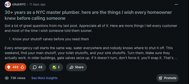493 upvotes, 48 comments, 73K views