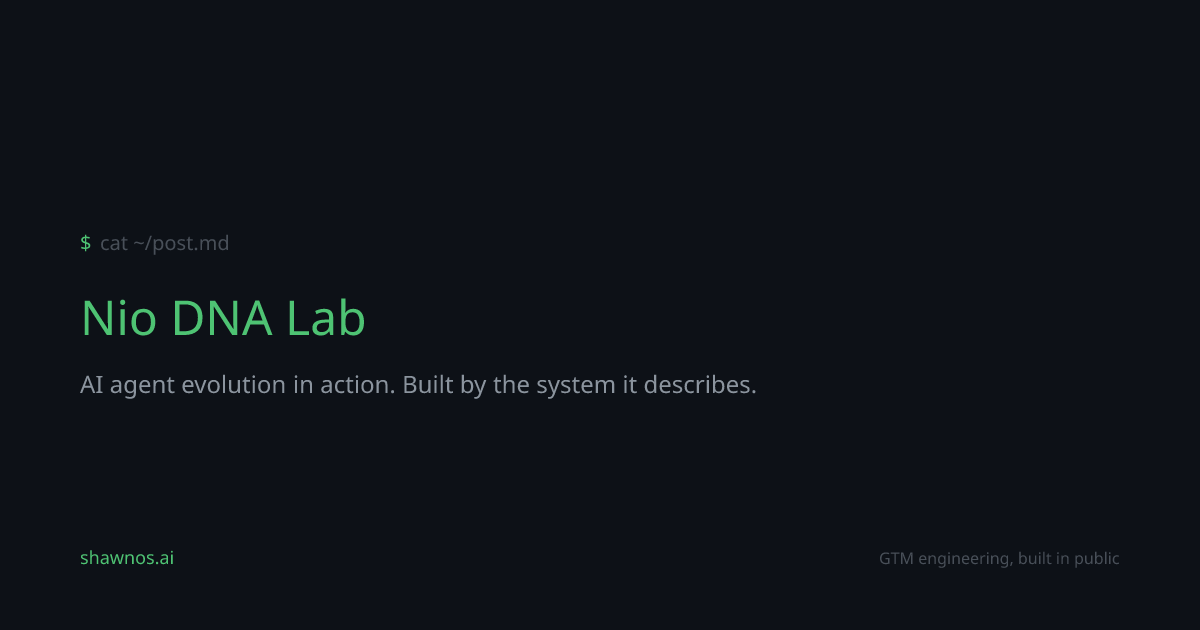 Nio DNA Lab | ShawnOS.ai