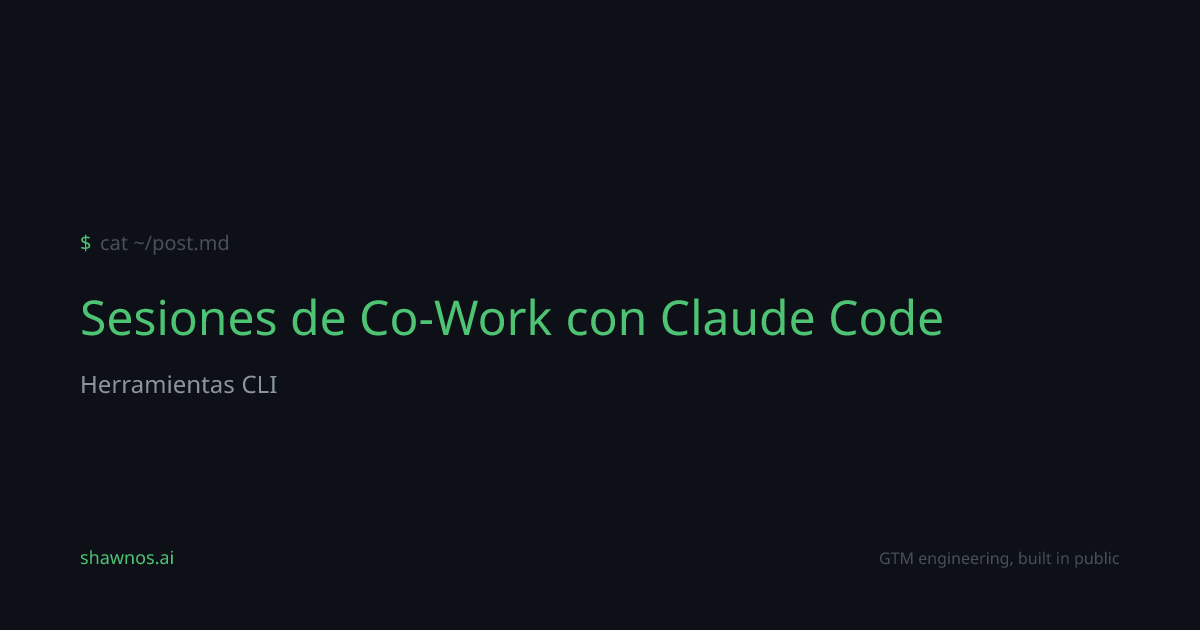 How-To: Sesiones de Co-Work con Claude Code