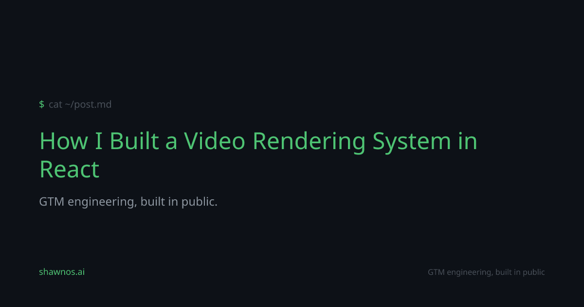 How I Built a Video Rendering System in React